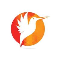 colibri vogel logo. vector illustratie van exotisch vliegend kolibrie geïsoleerd Aan wit achtergrond