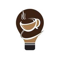 koffie cafe lamp vorm concept vector logo ontwerp. uniek koffie kop icoon logo sjabloon.