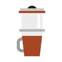 mok voor koffie icoon, vlak stijl vector