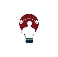 Sportschool club lamp vorm logo of label. sport- vector illustratie
