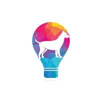 hond lamp vorm concept logo ontwerp vector sjabloon. hond icoon logo vector