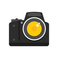 professioneel camera icoon, vlak stijl vector