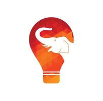 olifant lamp vector logo ontwerp. creatief olifant abstract logo ontwerp.