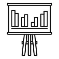 handel oorlog banier diagram icoon, schets stijl vector