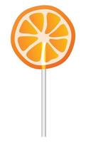 oranje lolly icoon, realistisch stijl vector