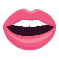 sexy lippen icoon, tekenfilm stijl vector