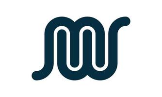 monogram mw lijn logo icoon vector