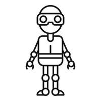 robot icoon, schets stijl vector