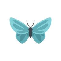 ongebruikelijk vlinder icoon, vlak stijl. vector