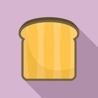 brood geroosterd brood icoon, vlak stijl vector