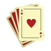 Speel fortuin kaarten icoon, vlak stijl vector