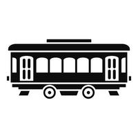 stad oud tram icoon, gemakkelijk stijl vector