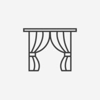 gordijn icoon vector geïsoleerd symbool teken