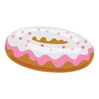 donut opblaasbaar ring icoon, tekenfilm stijl vector