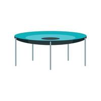 ronde trampoline icoon, vlak stijl vector