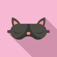 Hoes slapen masker icoon, vlak stijl vector