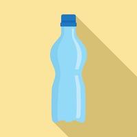 water plastic fles icoon, vlak stijl vector