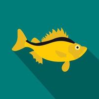 kemphaan vis icoon, vlak stijl vector
