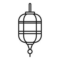 papier Chinese lantaarn icoon, schets stijl vector