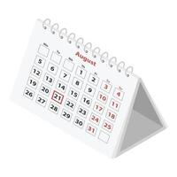 kalender icoon, isometrische stijl vector