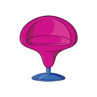 ronde fauteuil icoon, tekenfilm stijl vector