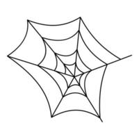 spinnenweb icoon, schets stijl vector