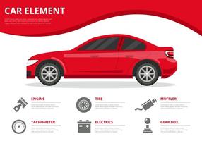 Free Car Element Infographics Vector