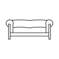 sofa icoon in schets stijl vector