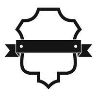 insigne voogd icoon, gemakkelijk zwart stijl vector
