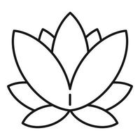 zen lotus icoon, schets stijl vector