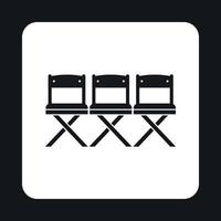 bioscoop stoelen icoon, gemakkelijk stijl vector