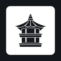 tempel icoon, gemakkelijk stijl vector