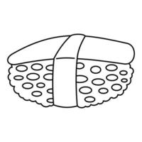 unagi sushi icoon, schets stijl vector