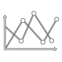 lijn diagram icoon vector dun lijn