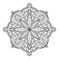 mandala hand- getrokken kleur Pagina's volwassen vector