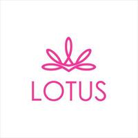 lotus logo gemakkelijk modern bloemblad lijn kunst vector