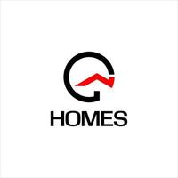 huis logo gemakkelijk cirkel dak ontwerp inspiratie vector