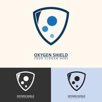 zuurstof schild logo icoon vector