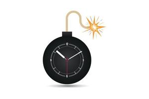 bom met klok timer illustratie premie vector