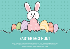 Easter Egg Hunt Vector Illustration