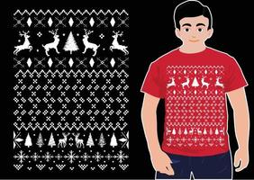 Kerstmis jumper t-shirts. lelijk Kerstmis truien. unisex Kerstmis t-shirts. vector