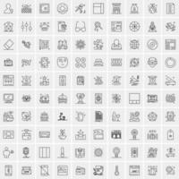 100 bedrijf pictogrammen voor web en afdrukken materiaal vector