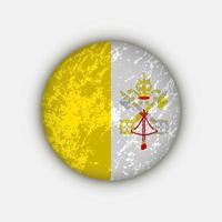 land vaticaanstad. vlag van vaticaanstad. vectorillustratie. vector