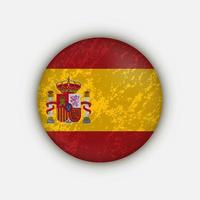 land spanje. spanje vlag. vectorillustratie. vector