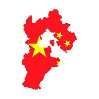 hebei provincie kaart, administratief divisies van China. vector illustratie.