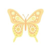 oranje vlinder klem kunst, geïsoleerd vector element