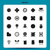 solide 25 biologie icoon reeks vector glyph stijl ontwerp zwart pictogrammen reeks web en mobiel bedrijf ideeën ontwerp vector illustratie