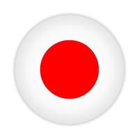 ronde vlag van Japan. vector illustratie.