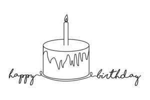 gelukkig verjaardag taart voorraad illustratie vector