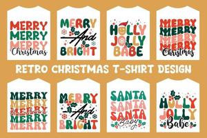 Kerstmis typografie t-shirt ontwerp bundel vector